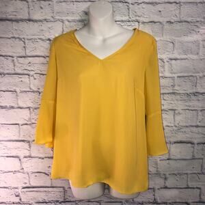 NWT Yellow Vneck Blouse